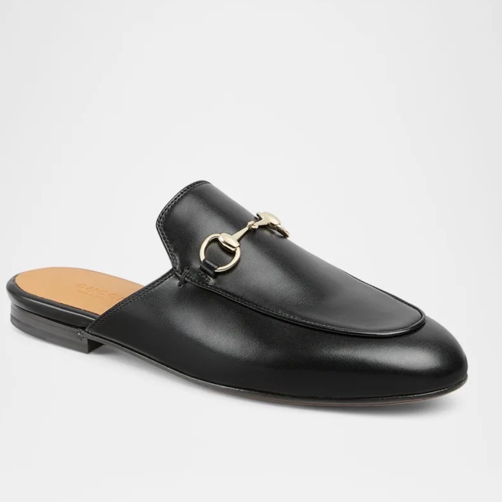 Gucci Princetown Black Leather mule